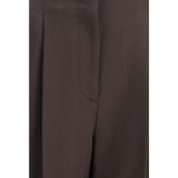 Giorgio Armani Brown Fleece Wool Casual Pants