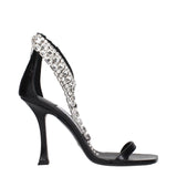Jimmy Choo Black Leather Stiletto Heel Sandals