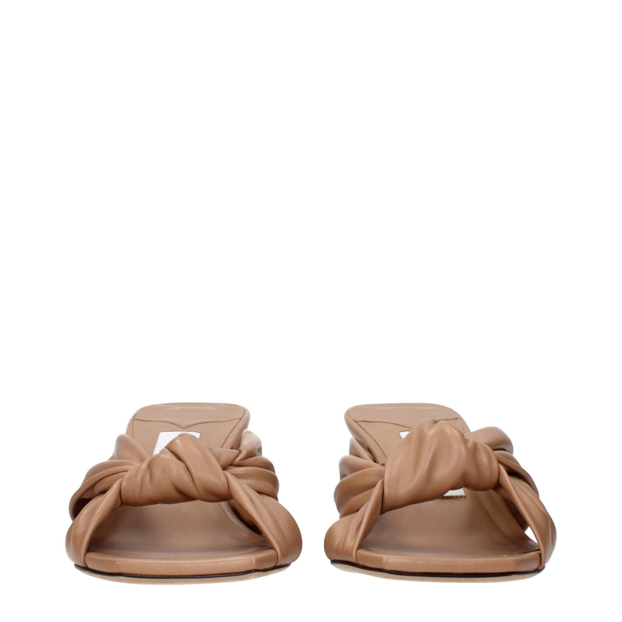 Jimmy Choo Beige Leather Flat Sandals