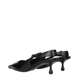 Jimmy Choo Black Leather Flat Sandals