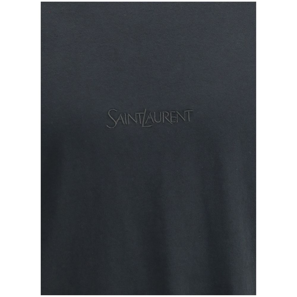 Saint Laurent Black Cotton T-Shirt
