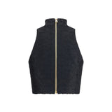 Balmain Black Viscose Top