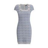 Balmain Light Blue Polyamide Casual Dress