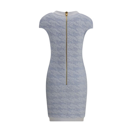 Balmain Light Blue Polyamide Casual Dress
