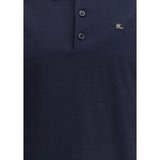 Burberry Blue Cotton Polo Shirt