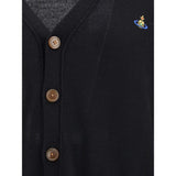Vivienne Westwood Black Fleece Wool Cardigan