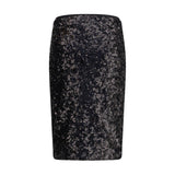 PINKO Black Polyester Midi Skirt