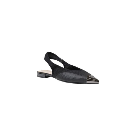 PINKO Black Leather Flat Sandals