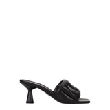 Prada Black Leather Platform Sandals