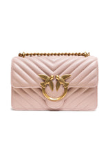 PINKO Powder Pink Love One Mini Shoulder Bag