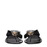 Versace Black Leather Stiletto Heel Sandals