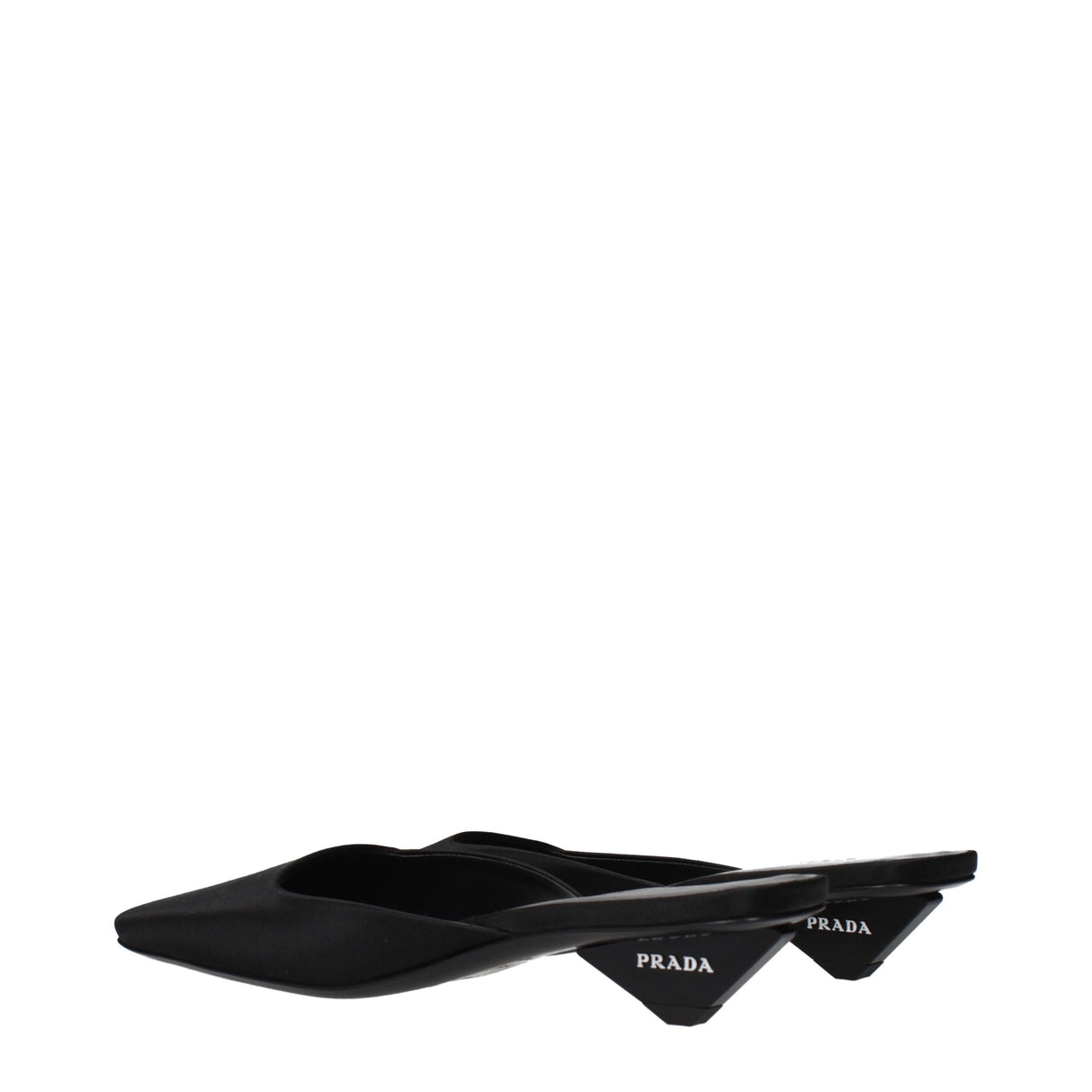 Prada Black Satin Flat Sandals