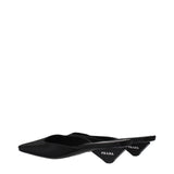 Prada Black Satin Flat Sandals