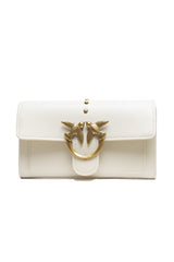 PINKO White Leather One Simply Love Mini Bag