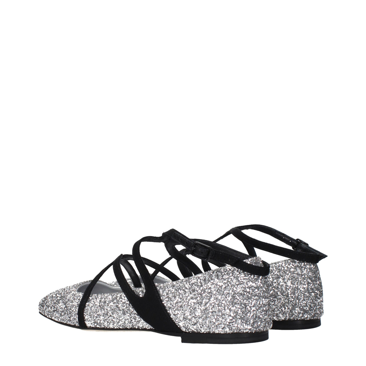 Jimmy Choo Gray Plastic Ballet Flats