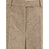 Valentino Beige Fleece Wool Casual Pants