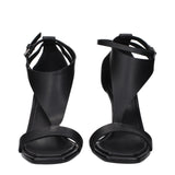 Max Mara Black Leather Stiletto Heel Sandals