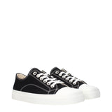 Moschino Black Fabric Low Top Sneakers