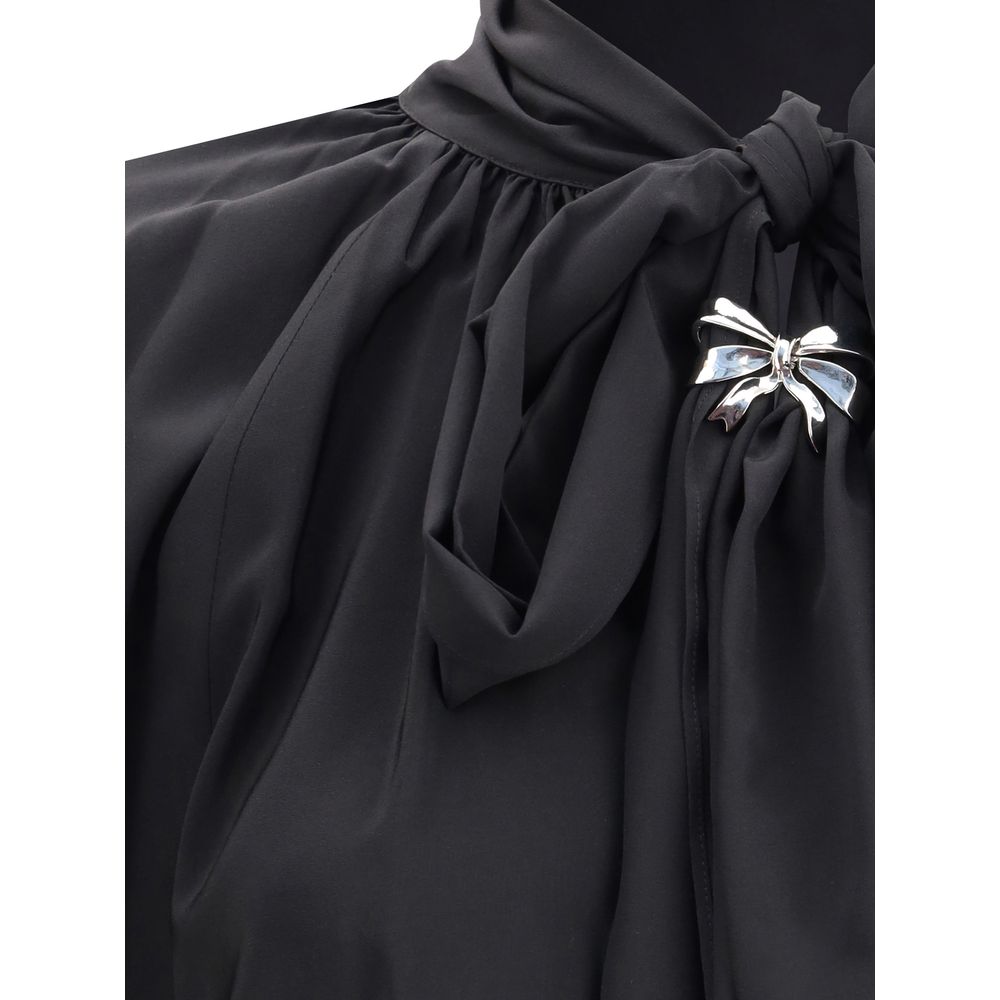 Max Mara Black Silk Blouse