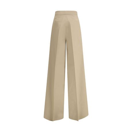 Max Mara Beige Cotton Casual Pants