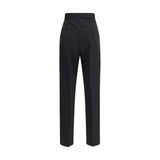 Max Mara Black Fleece Wool Dress Pants