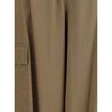 Max Mara Beige Cotton Cargo Pants
