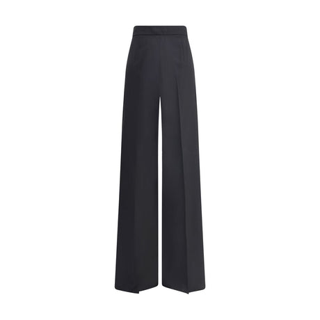 Max Mara Black Fleece Wool Casual Pants