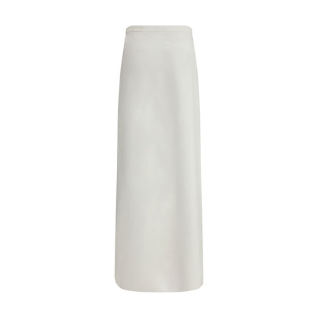 Max Mara White Viscose Long Skirt