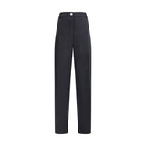 Max Mara Black Fleece Wool Casual Pants