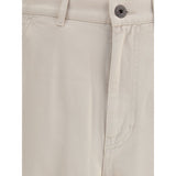 Max Mara Cream Cotton Cargo Pants