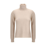 Max Mara Beige Wool Turtleneck