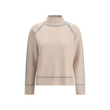 Max Mara Beige Wool Turtleneck