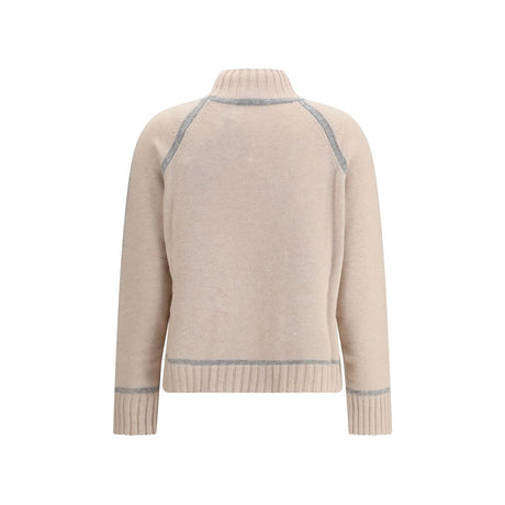 Max Mara Beige Wool Turtleneck