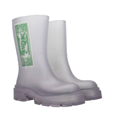 Off-White Transparent Pvc Ankle Boots