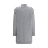 Balmain Gray Cashmere Casual Dress