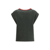 Gucci Bicolor Wool Sleeveles Sweater