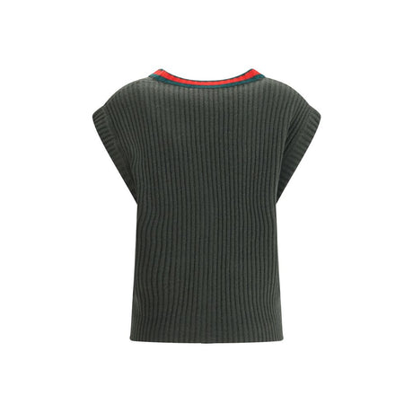 Gucci Bicolor Wool Sleeveles Sweater
