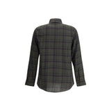 Saint Laurent Bicolor Cotton Pattern Shirt