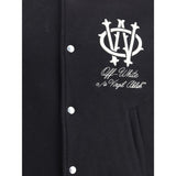 Off-White Black Fleece Wool Jackets And Coat