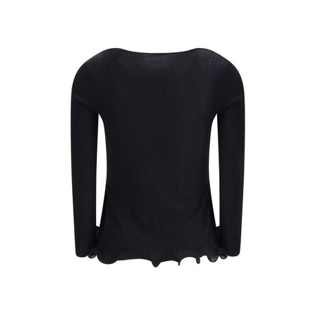 Fendi Black Fleece Wool Top
