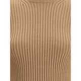 Max Mara Beige Wool Long Sleeve T-Shirt
