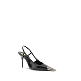 Saint Laurent Black Calf Leather Bos Taurus High Heel Pumps