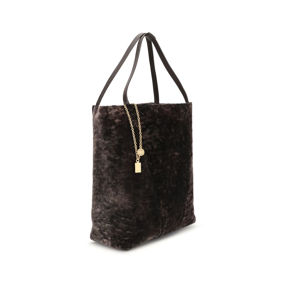 Chloé Brown Fur Shoulder Bag