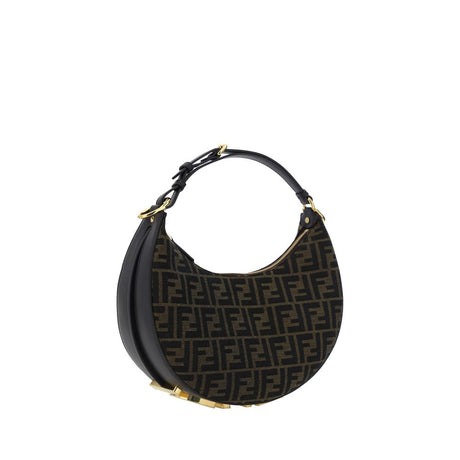 Fendi Brown Fabric Shoulder Bag