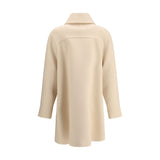 Valentino Cream Fleece Wool Coat
