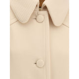 Valentino Cream Fleece Wool Coat
