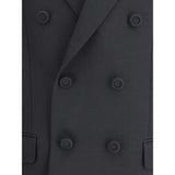 Valentino Black Polyester Coat