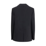 Max Mara Black Fleece Wool Coat