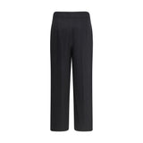 Max Mara Black Fleece Wool Casual Pants