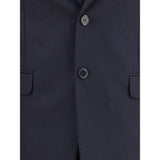 Prada Blue Fleece Wool Two-Piece Suit